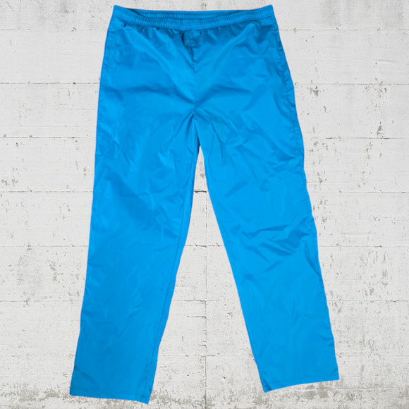80s Vintage Eddie Bauer Blue Ripstop Windbreaker Jacket Straight Pant Size Large - Picture 10 of 15